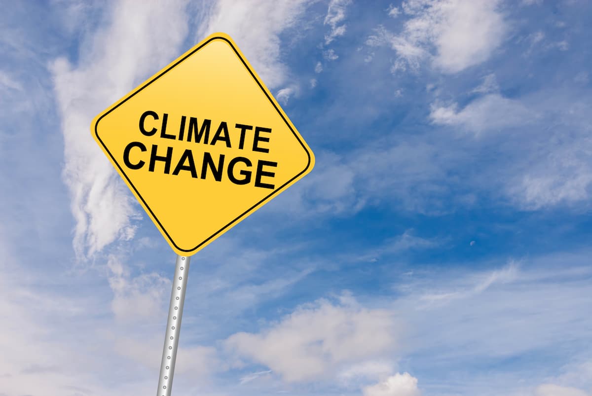 climate change sign - a call for fighting climate change