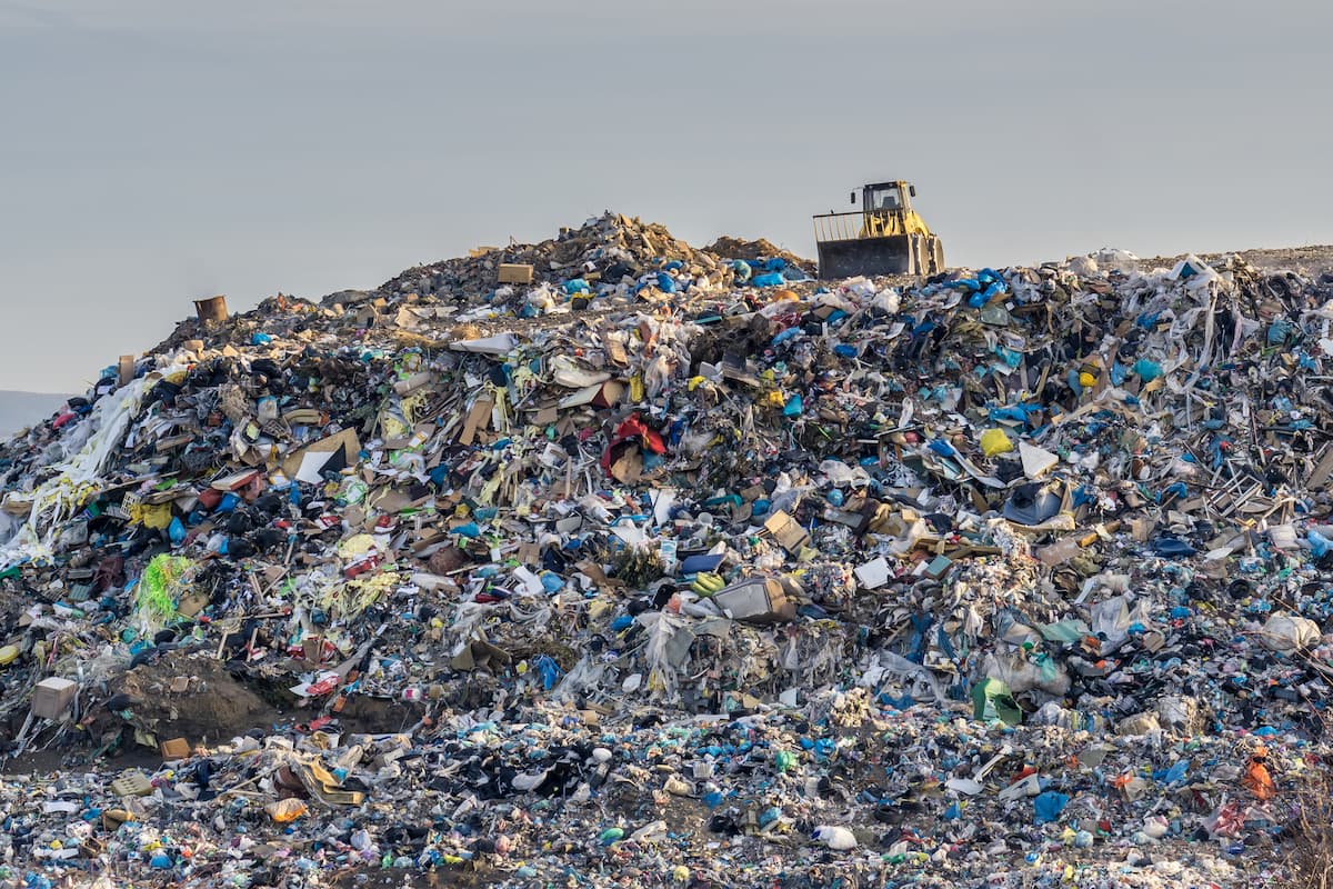 rubblish at a landfill