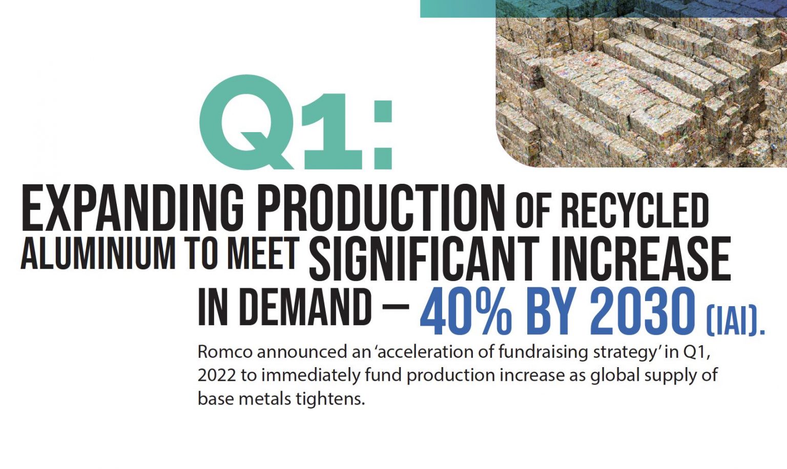 Romco Group Announces Q1 2022 Trading Update